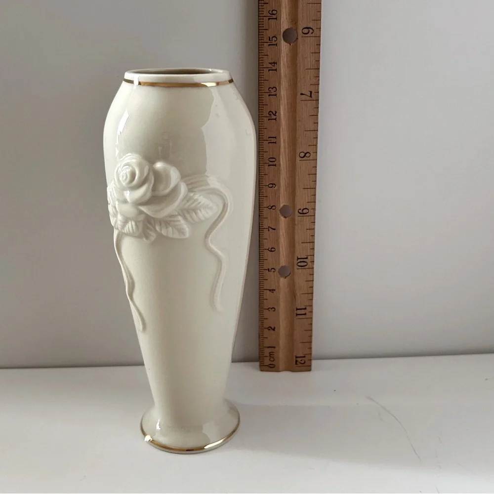 Lenox Porcelain Rose Blossom Bud Vase